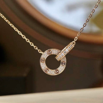 [Eterna Jewels]LOVE  FULL DIAMOND PENDANT NECKLACE