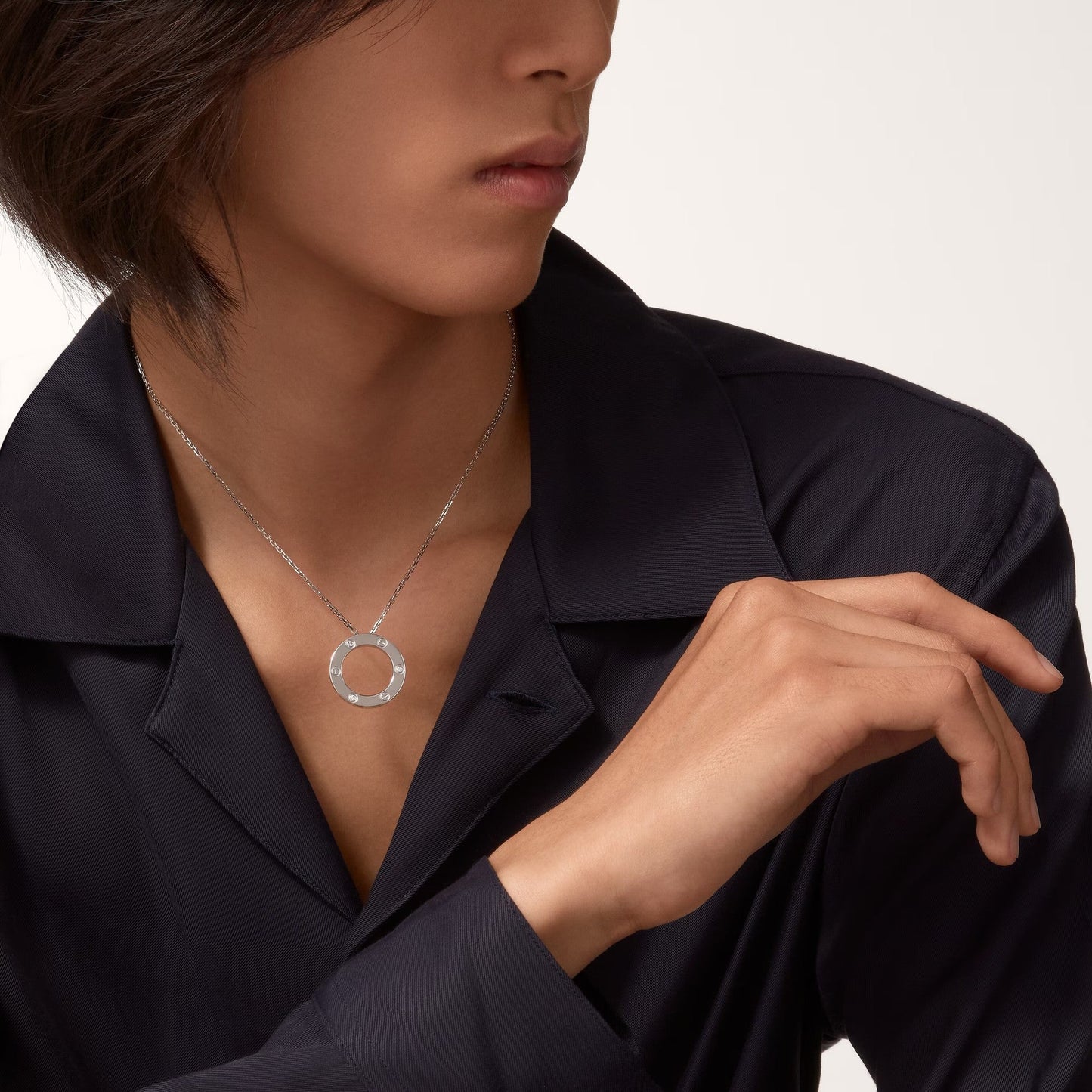 [Eterna Jewels]LOVE NECKLACE 16MM 3 DIAMONDS