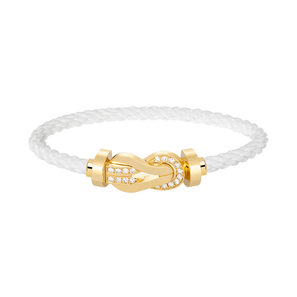 [Eterna Juwelen]CHANCE GROSSE 8 FIGUREN-SCHNALLE HALBER DIAMANT ARMREIF GOLD