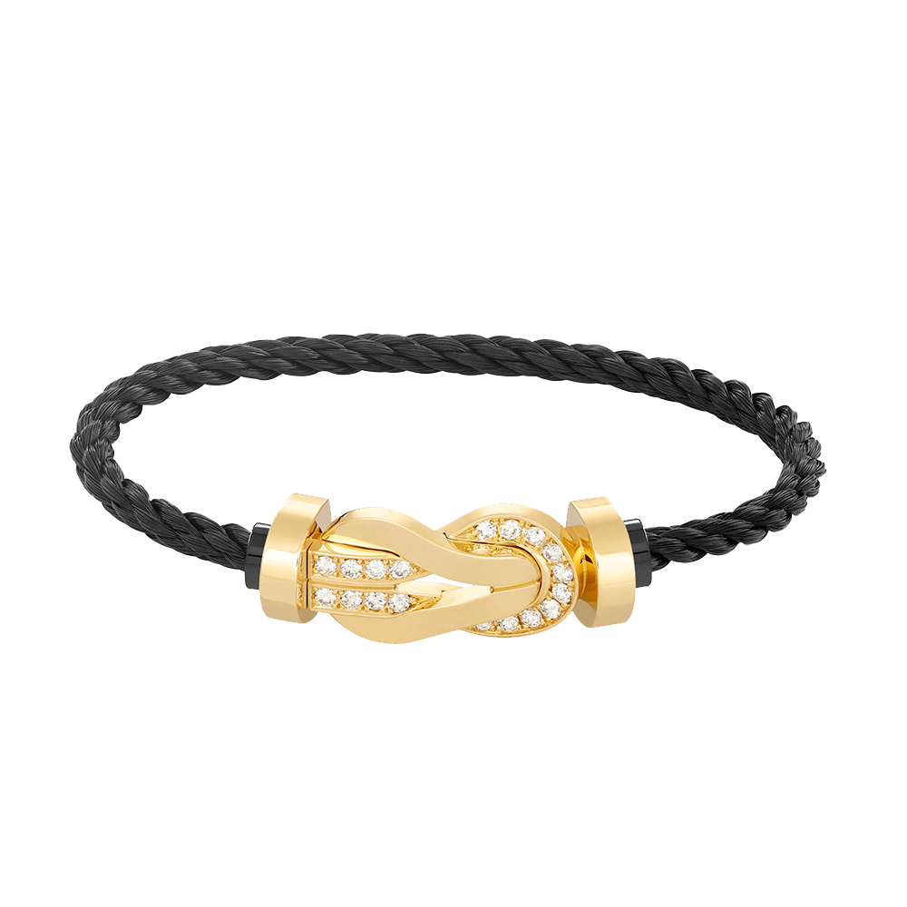 [Eterna Juwelen]CHANCE GROSSE 8 FIGUREN-SCHNALLE HALBER DIAMANT ARMREIF GOLD