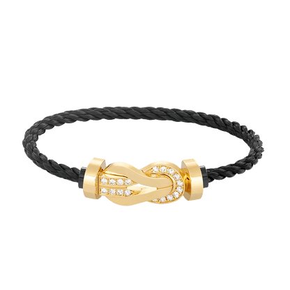 [Eterna Juwelen]CHANCE GROSSE 8 FIGUREN-SCHNALLE HALBER DIAMANT ARMREIF GOLD