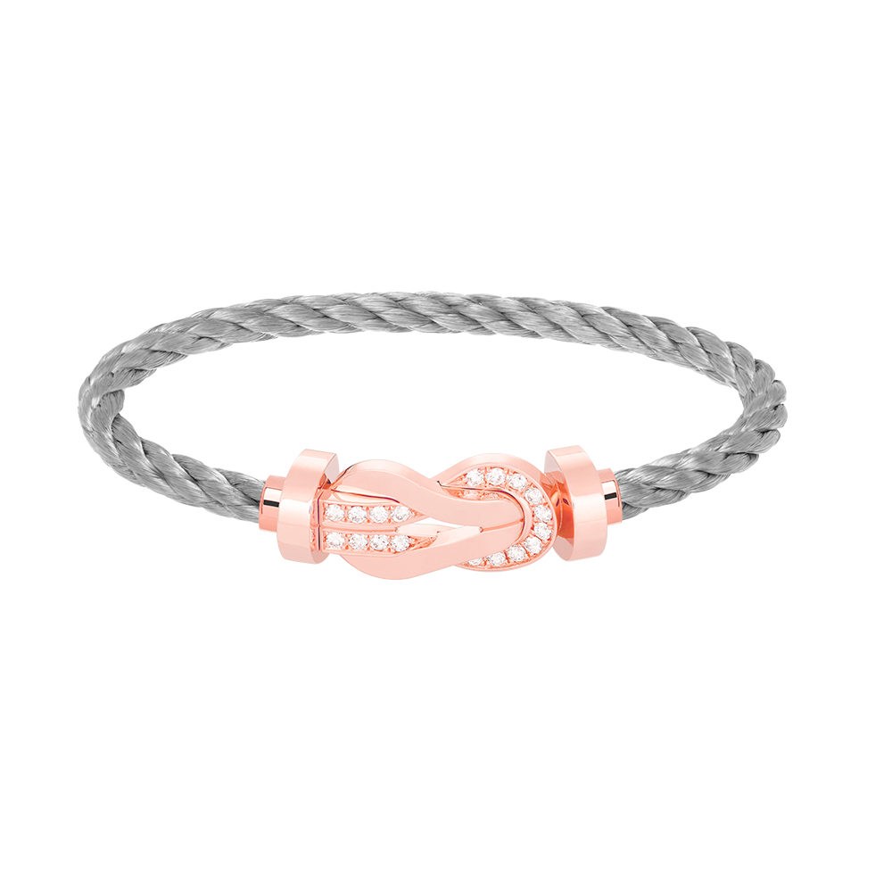 [Eterna Jewels]CHANCE GROSSE 8-FIGUREN SCHNALLE HALBDAMANT ARMREIF ROSEGOLD
