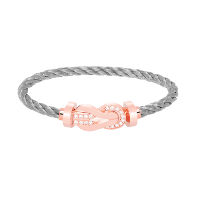 [Eterna Jewels]CHANCE GROSSE 8-FIGUREN SCHNALLE HALBDAMANT ARMREIF ROSEGOLD