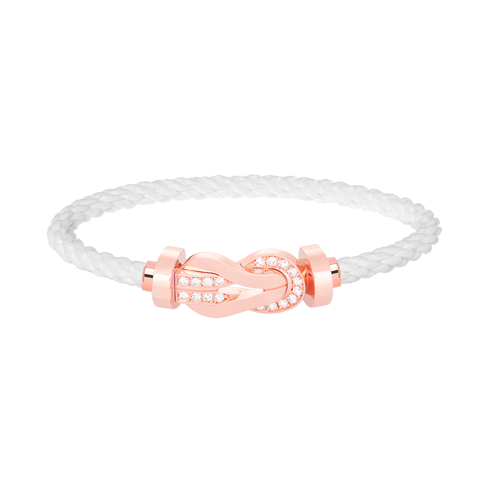 [Eterna Jewels]CHANCE GROSSE 8-FIGUREN SCHNALLE HALBDAMANT ARMREIF ROSEGOLD