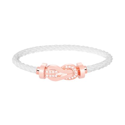 [Eterna Jewels]CHANCE GROSSE 8-FIGUREN SCHNALLE HALBDAMANT ARMREIF ROSEGOLD