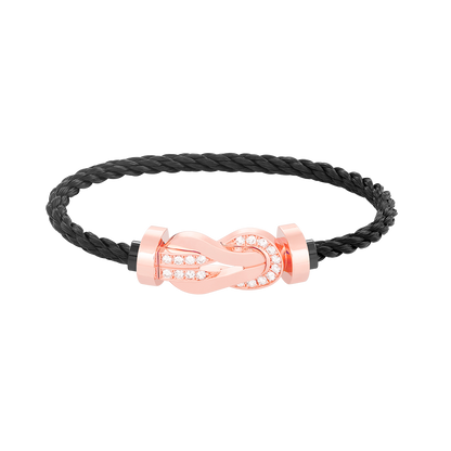 [Eterna Jewels]CHANCE GROSSE 8-FIGUREN SCHNALLE HALBDAMANT ARMREIF ROSEGOLD