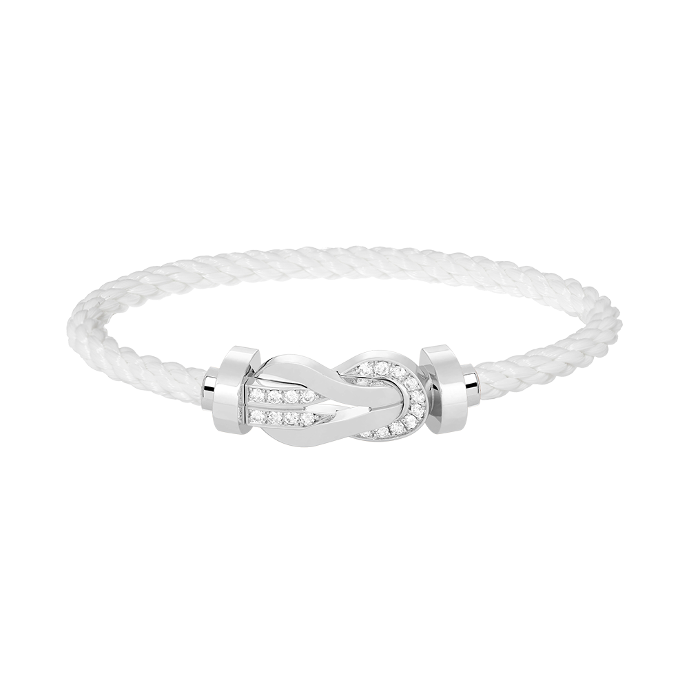 [Eterna Jewels]CHANCE GROSSE 8 FIGUREN SCHNALLE HALB DIAMANT ARMREIF SILBER