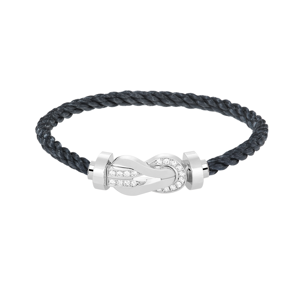 [Eterna Jewels]CHANCE GROSSE 8 FIGUREN SCHNALLE HALB DIAMANT ARMREIF SILBER