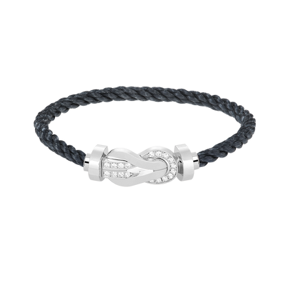 [Eterna Jewels]CHANCE GROSSE 8 FIGUREN SCHNALLE HALB DIAMANT ARMREIF SILBER