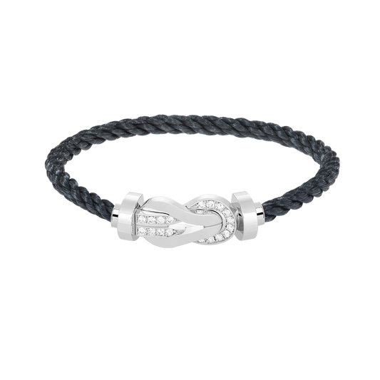 [Eterna Jewels]CHANCE GROSSE 8 FIGUREN SCHNALLE HALB DIAMANT ARMREIF SILBER