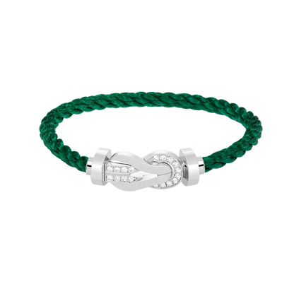 [Eterna Jewels]CHANCE GROSSE 8 FIGUREN SCHNALLE HALB DIAMANT ARMREIF SILBER