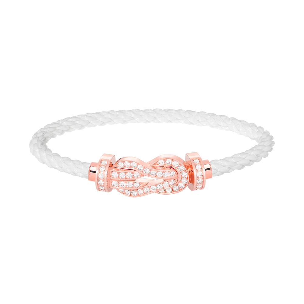 [Eterna Jewels]チャンスラージ8フィギュアバックルフルダイヤモンドブレスレットローズゴールド