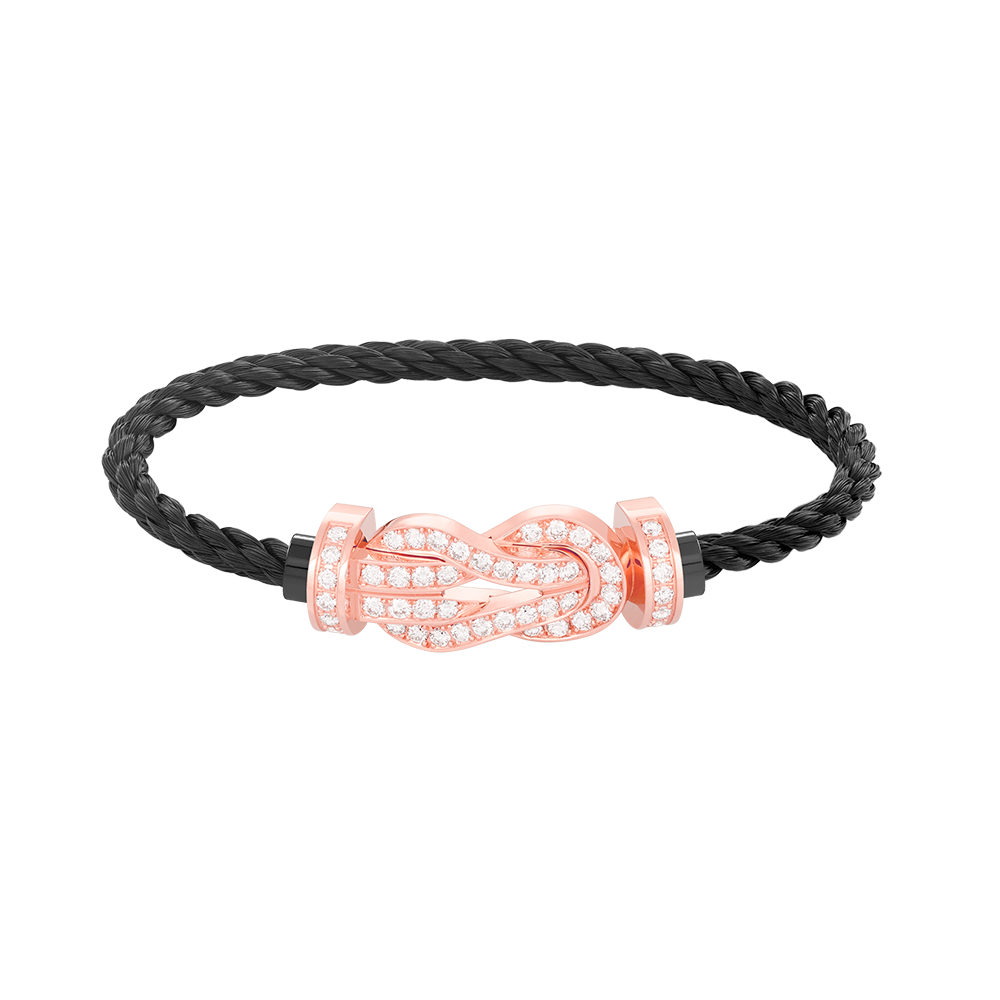 [Eterna Jewels]チャンスラージ8フィギュアバックルフルダイヤモンドブレスレットローズゴールド