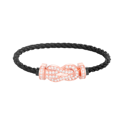 [Eterna Jewels]CHANCE GROSSE 8ER SCHNALLE VOLL DIAMANT ARMREIF ROSÉGOLD