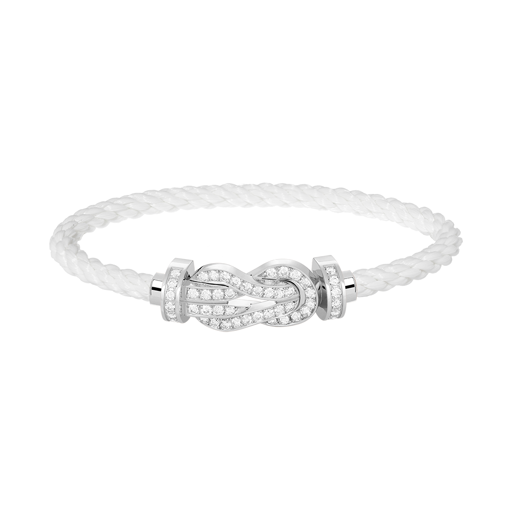[Eterna Jewels]CHANCE LARGE 8 フィギュアバックル フルダイヤモンドブレスレット シルバー