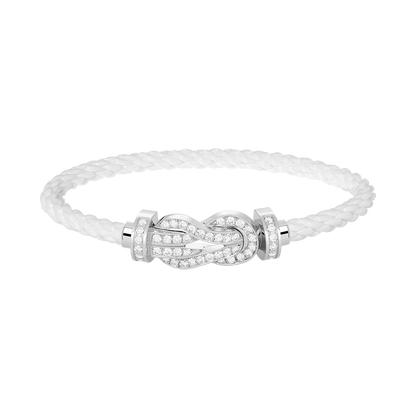 [Eterna Jewels]CHANCE GROSSE 8-FIGUREN SCHNALLE VOLL DIAMANT ARMREIF SILBER