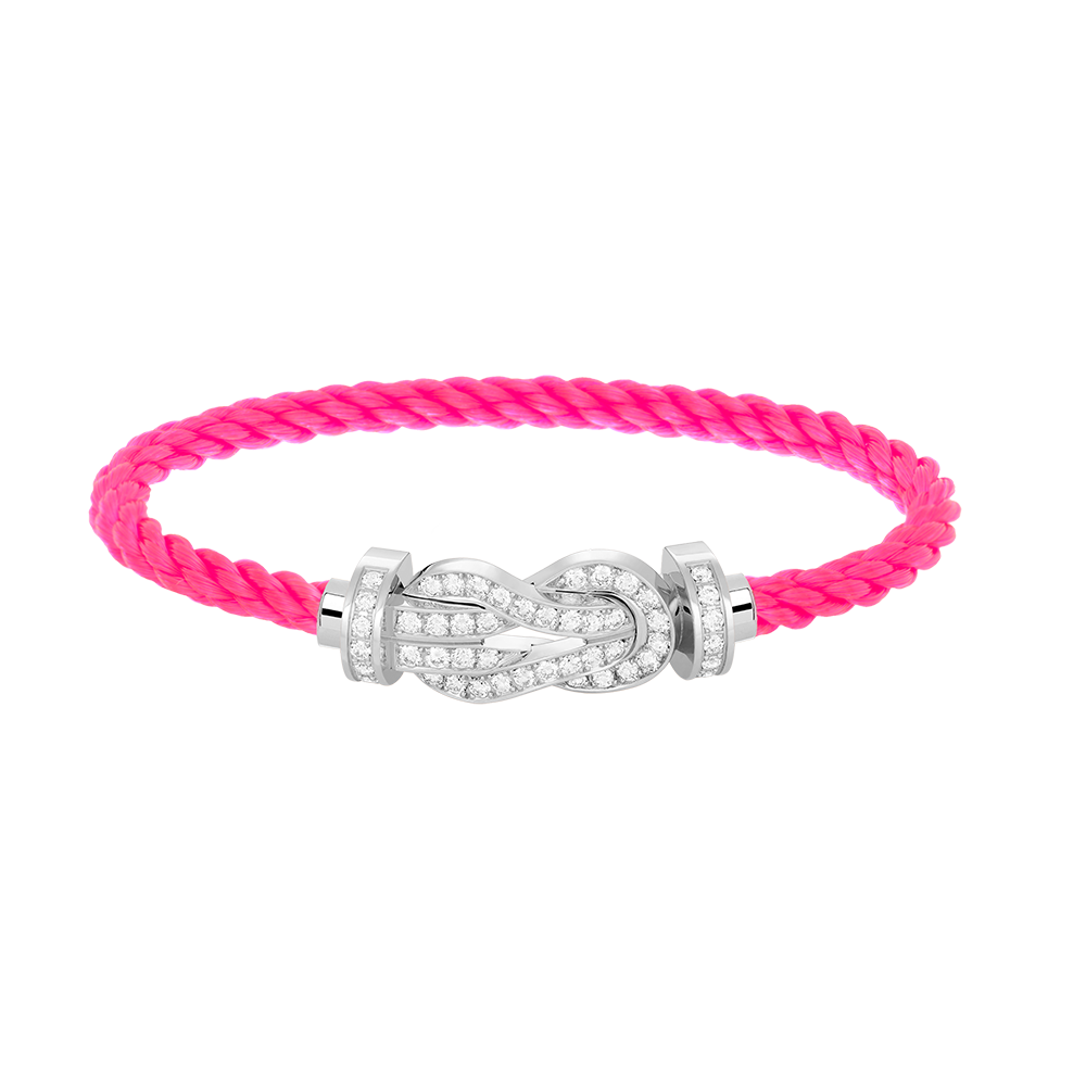 [Eterna Jewels]CHANCE LARGE 8 フィギュアバックル フルダイヤモンドブレスレット シルバー