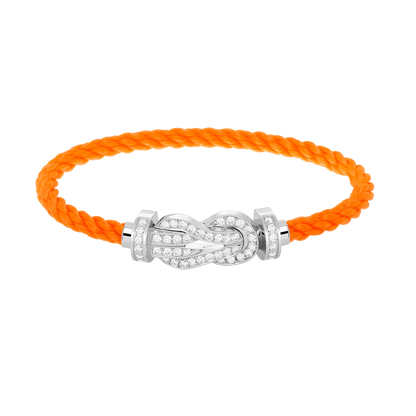 [Eterna Jewels]CHANCE GROSSE 8-FIGUREN SCHNALLE VOLL DIAMANT ARMREIF SILBER