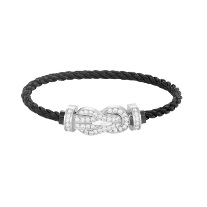 [Eterna Jewels]CHANCE GROSSE 8-FIGUREN SCHNALLE VOLL DIAMANT ARMREIF SILBER