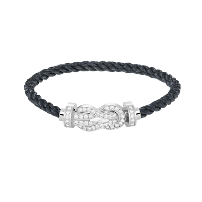 [Eterna Jewels]CHANCE GROSSE 8-FIGUREN SCHNALLE VOLL DIAMANT ARMREIF SILBER