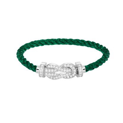 [Eterna Jewels]CHANCE GROSSE 8-FIGUREN SCHNALLE VOLL DIAMANT ARMREIF SILBER