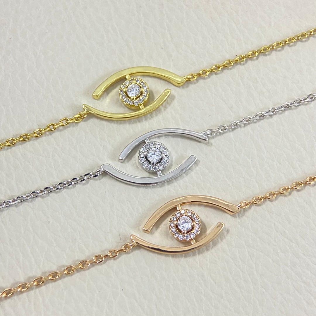 [Eterna Jewels]Armband mit Pave-Diamanten Lucky Eye