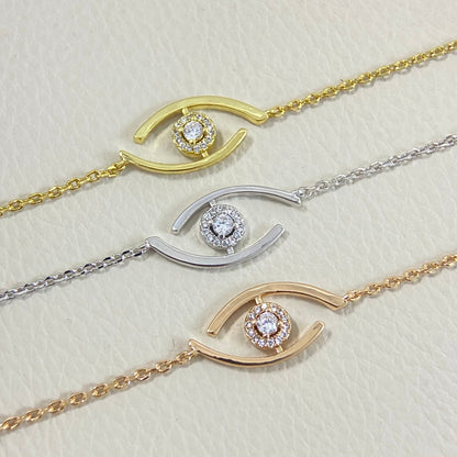 [Eterna Jewels]Armband mit Pave-Diamanten Lucky Eye