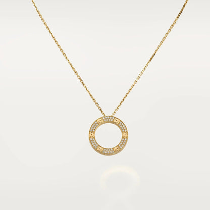 [Eterna Jewels]LOVE NECKLACE 16MM  FULL DIAMOND