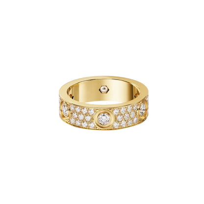 [Eterna Jewels]LOVE 5.5MM FULL-PAVE 6-DIAMOND RING