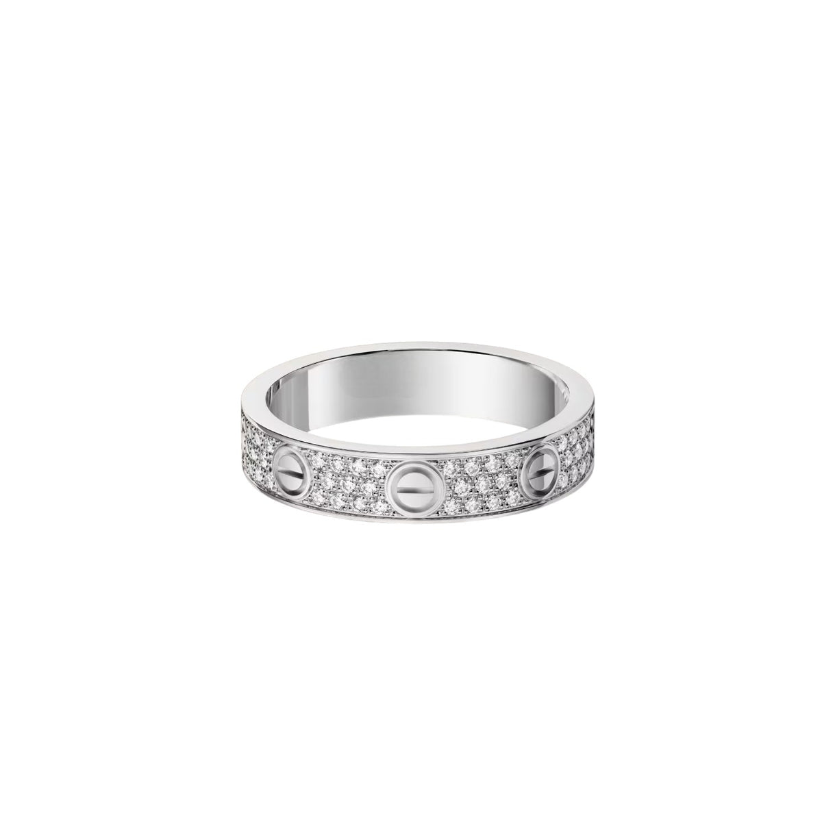 [Eterna Jewels]LOVE RING 4.0MM DIAMOND PAVED