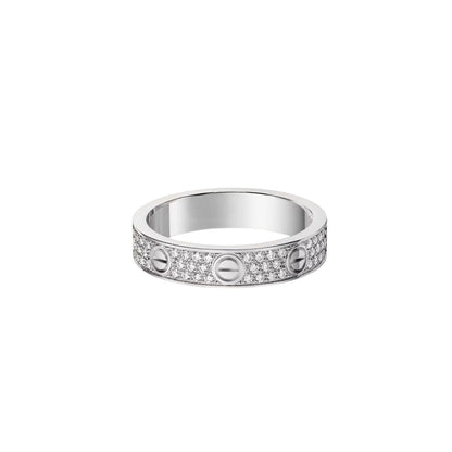 [Eterna Jewels]LOVE RING 4.0MM DIAMOND PAVED