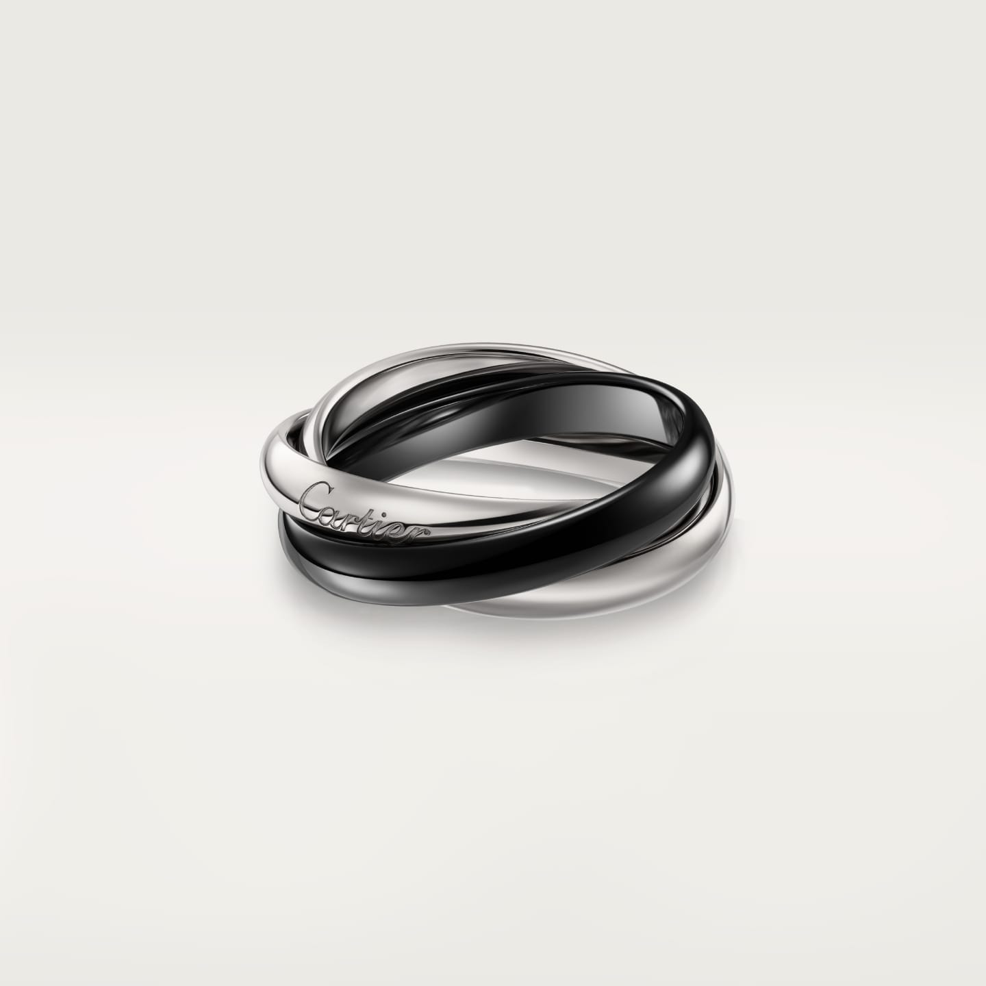 [Eterna Jewels]TRINITY 3.2MM RING BLACK CERAMIC