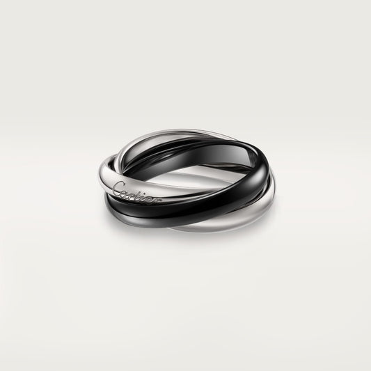 [Eterna Jewels]TRINITY 3.2MM RING BLACK CERAMIC