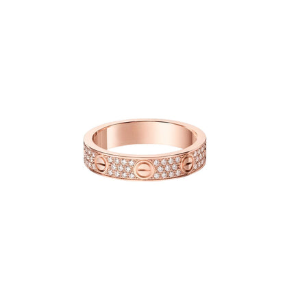 [Eterna Jewels]LOVE RING 4.0MM DIAMOND PAVED