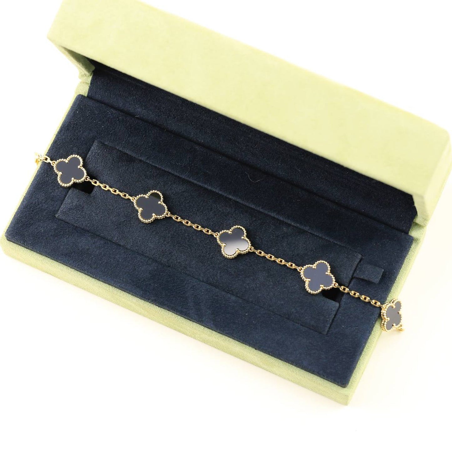 [Eterna Jewels] CLOVER 5 MOTIF ONYX-ARMBANDKOLLEKTION