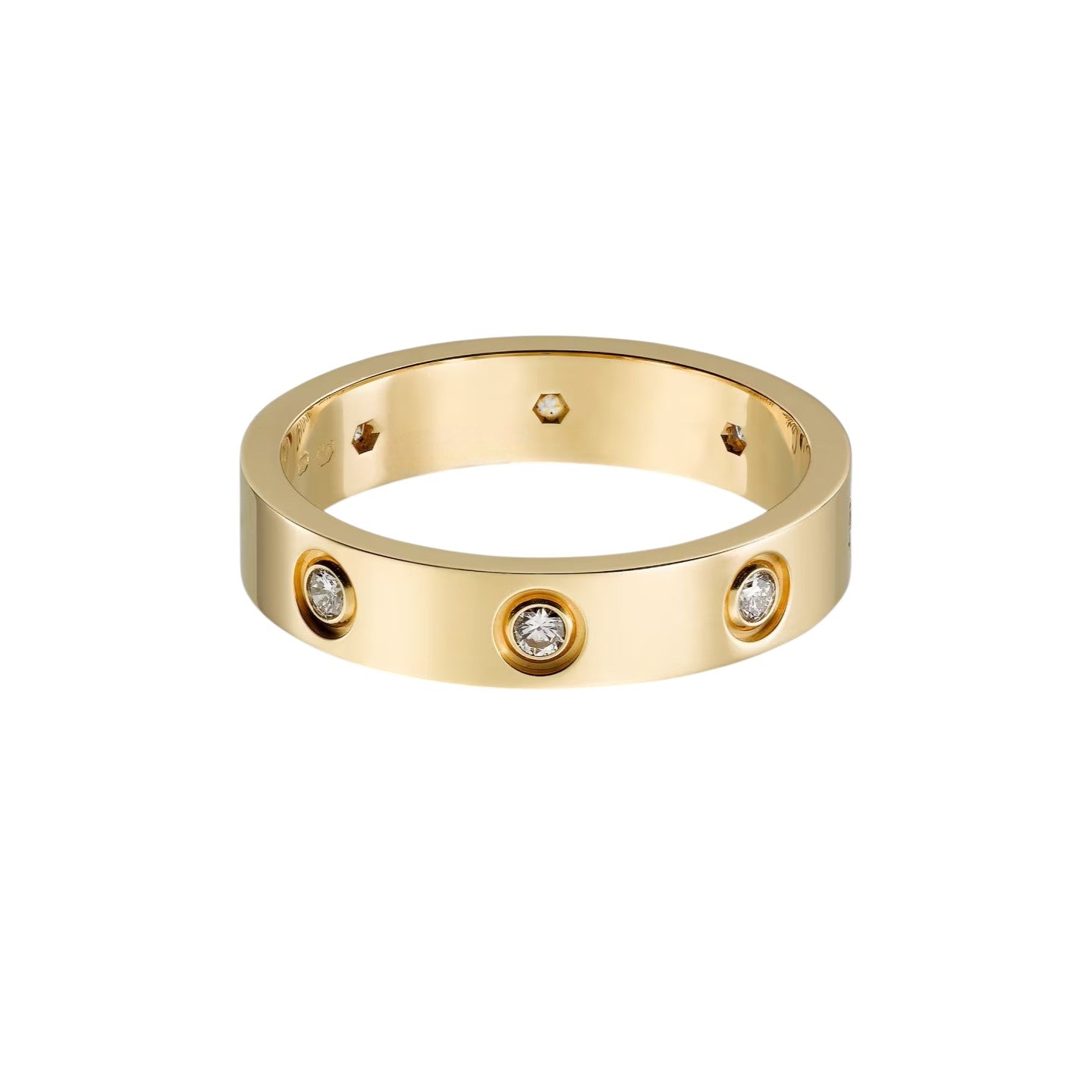[Eterna Jewels]LOVE 4MM 8 DIAMOND RING