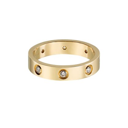 [Eterna Jewels]LOVE 4MM 8 DIAMOND RING