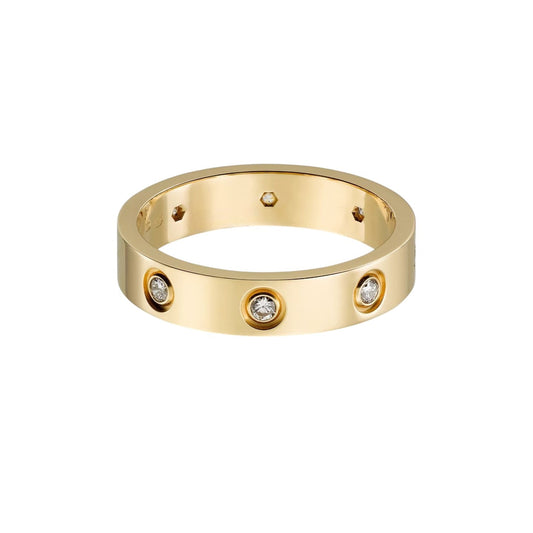 [Eterna Jewels]LOVE 4MM 8 DIAMOND RING