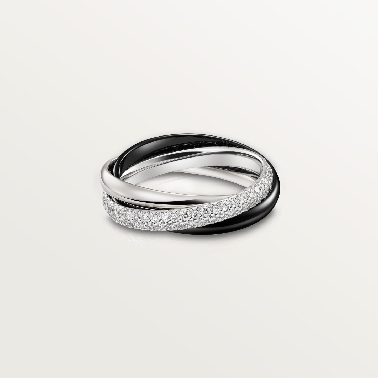 [Eterna Jewels]TRINITY 3.2MM RING BLACK CERAMIC