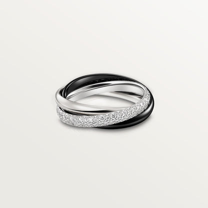 [Eterna Jewels]TRINITY 3.2MM RING BLACK CERAMIC