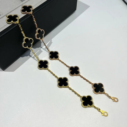 [Eterna Jewels] CLOVER 5 MOTIF ONYX-ARMBANDKOLLEKTION