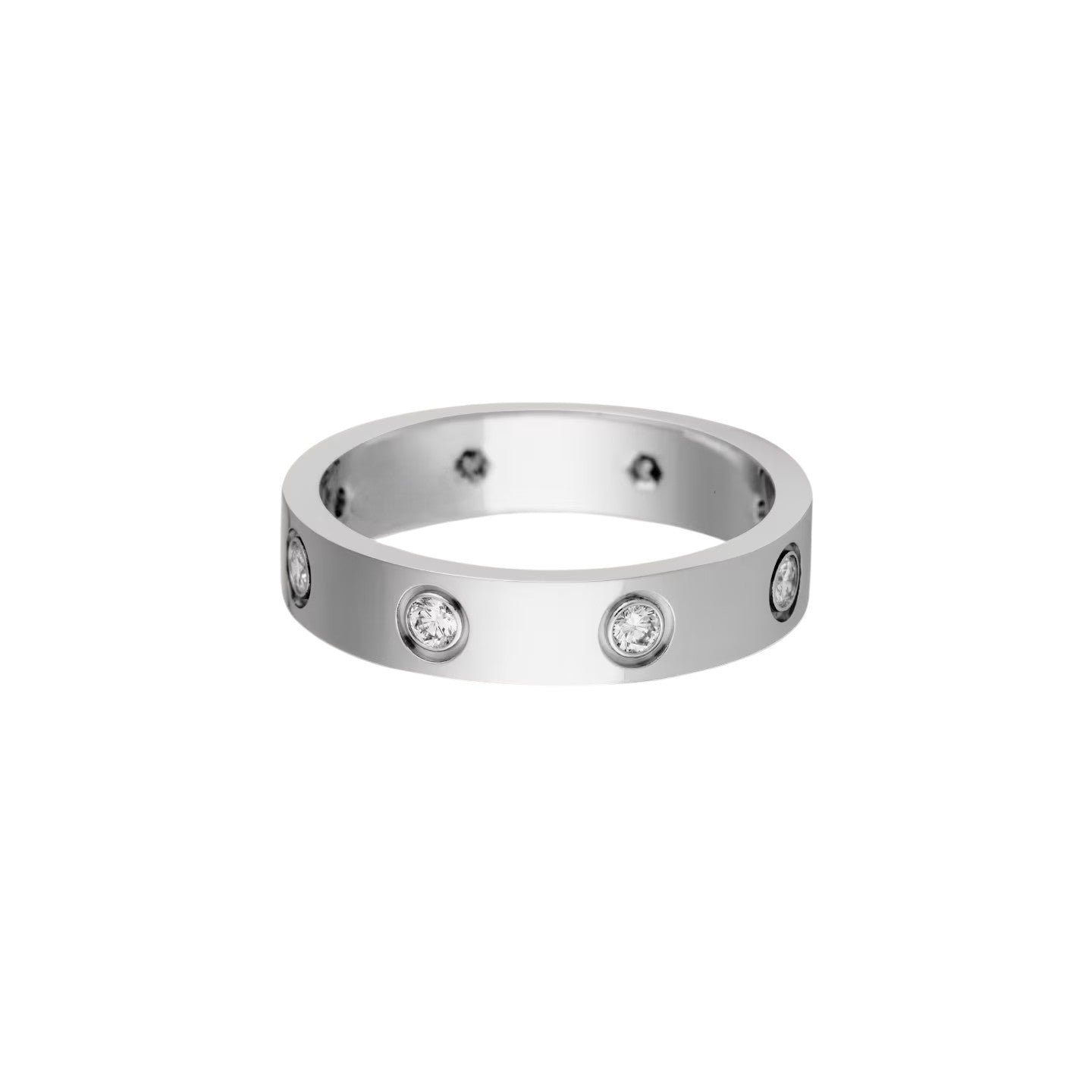[Eterna Jewels]LOVE 4MM 8 DIAMOND RING