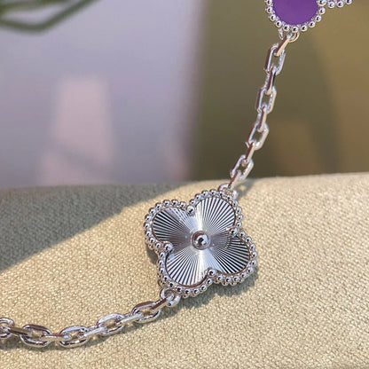 [Eterna Jewels] KLEEBRAUM 5 MOTIV VIOLETT ARMBAND KOLLEKTION