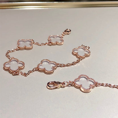 [Eterna Jewels]KLEEBKATT 5 MOTIV BERGKRISTALL-ARMBAND