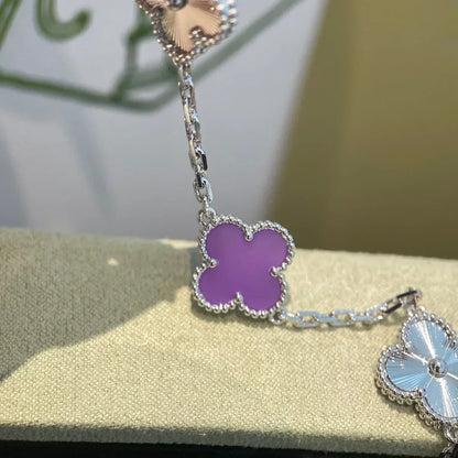 [Eterna Jewels] KLEEBRAUM 5 MOTIV VIOLETT ARMBAND KOLLEKTION