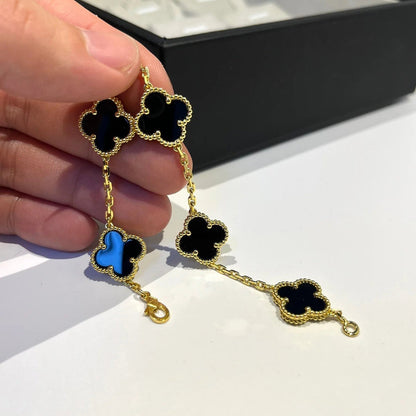[Eterna Jewels] CLOVER 5 MOTIF ONYX-ARMBANDKOLLEKTION