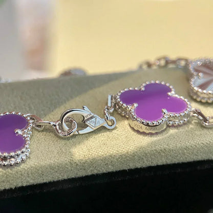 [Eterna Jewels] KLEEBRAUM 5 MOTIV VIOLETT ARMBAND KOLLEKTION