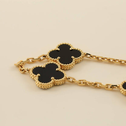 [Eterna Jewels] CLOVER 5 MOTIF ONYX-ARMBANDKOLLEKTION