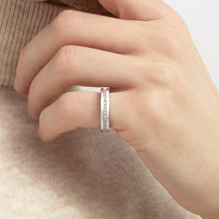 [Eterna Jewels] ZERO 1 ONE-BAND PAVÉ-DIAMANTEN AUF SPIRALRING