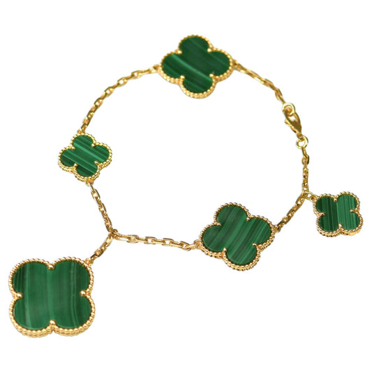 [Eterna Jewels]MAGIC CLOVER MALACHIT GOLD ARMBAND 5 MOTIVE